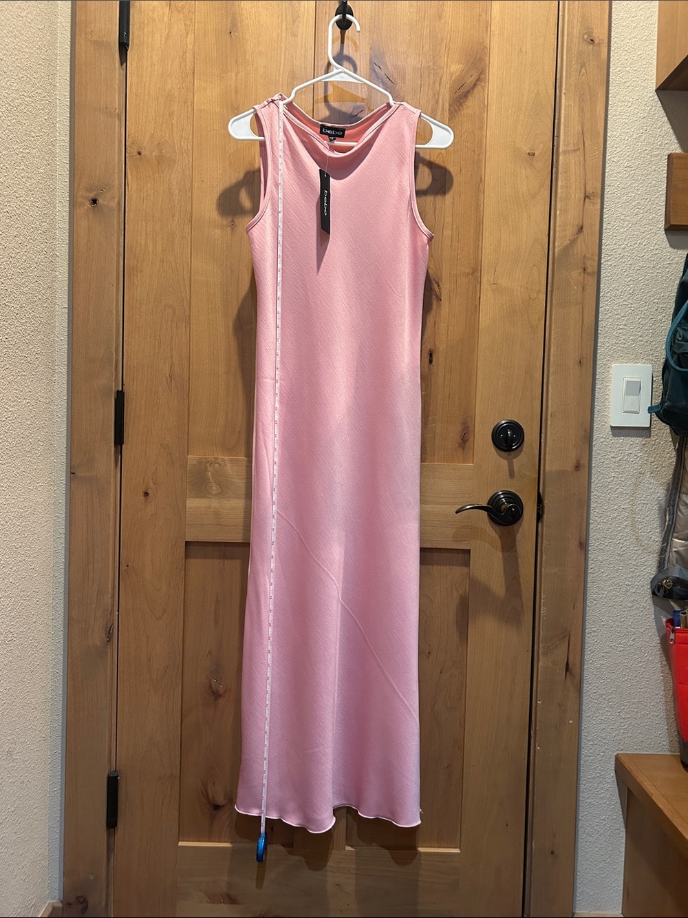 bebe Pink Sleeveless Maxi Slip Dress